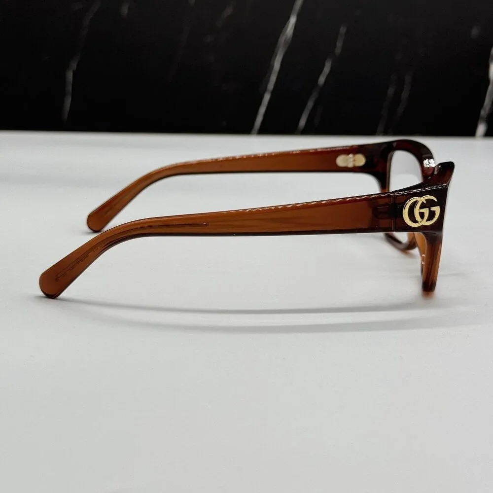 NEW GUCCI GG1597O 003 EYEGLASSES BROWN WOMEN EYEWEAR GUCCI